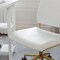 Martha Stewart Ivy Upholstered Office Chair in White/Polished Brass CH-220921-1-WH-GLD-MS - alternate 4